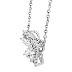 18ct White Gold Diamond Butterfly Pendant